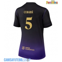 Camisa de time de futebol Barcelona Pau Cubarsi #5 Replicas 2º Equipamento Feminina 2026-27 Manga Curta